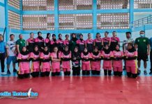 Latih Mental Para Atlet, Tim Voli Putri STKIP Sparing dengan Voli Putri Pon Jatim