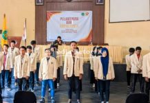 Resmi Dilantik, Pengurus HMP PJKR diminta Bantu Mencari Atlet Untuk Kampus