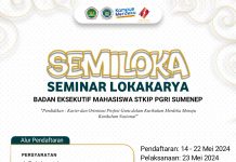 Siap Ciptakan Calon Pendidik yang Andal, BEM STKIP PGRI Bakal Gelar Seminar Lokakarya Pamflet pendaftaran kegiatan Seminar Lokakarya BEM STKIP PGRI Sumenep. Jumat (17/05/24).